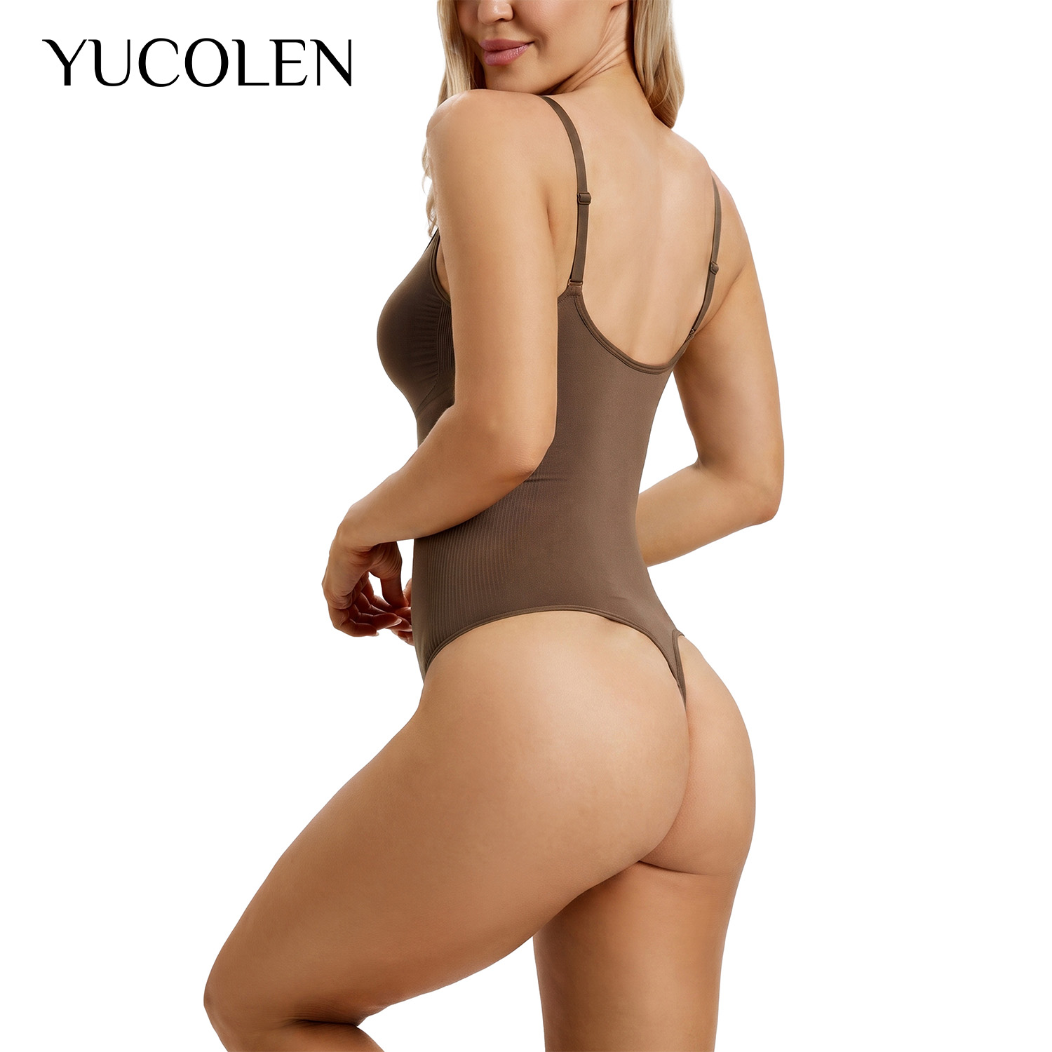 YUCOLEN 여성용 U 넥 끈 팬티 바디 슈트 쉐이프 - Shapewear Bodysuit Firm 리뷰 및 가격