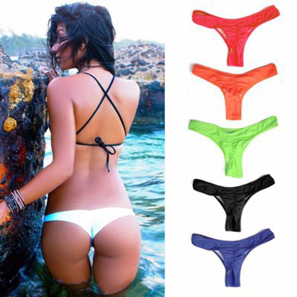 바캉스 T자형 끈 팬티, 섹시한 싱글 비키니, 플리츠  - Thong Bikini Women 리뷰 및 가격