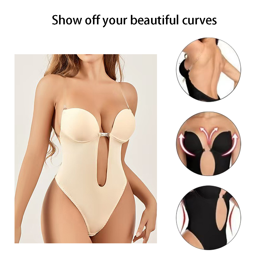 미끄럼 방지 접착식 백리스 바디 쉐이퍼 브라 U 플런지 - Shapewear Bodysuit Firm 리뷰 및 가격
